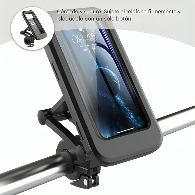 🚴♂️ Soporte Impermeable para Teléfono de Bicicleta Grand Navi – Rotación 360°, Antideslizante y Seguro
