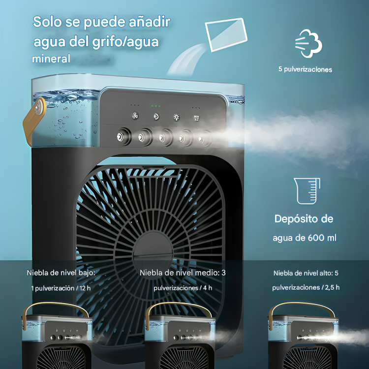 ❄️ NTMY – Enfriador de Aire Personal Portátil 4 en 1