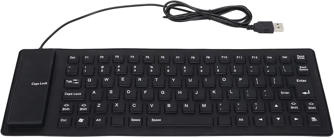Teclado Plegable de Silicona FOSA – Suave, Silencioso y Portátil (85 Teclas, USB)