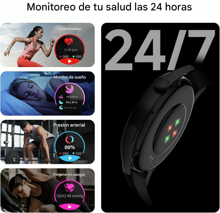 Reloj Inteligente para Hombre con Llamadas y +100 Modos Deportivos – Pantalla HD 1.39", Bluetooth 5.0 e Impermeable IP67
