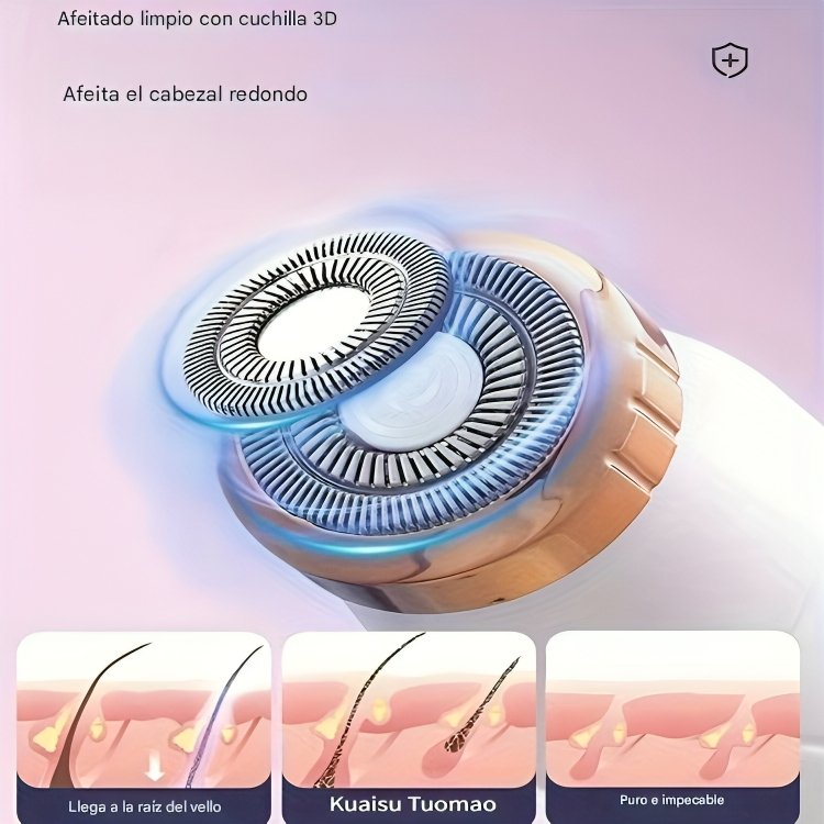 💖 Afeitadora Eléctrica 3 en 1 para Mujer – Recortadora Femenina Portátil