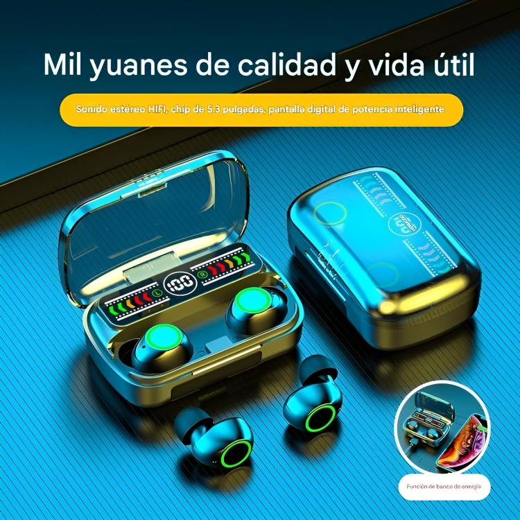 AURICULARES BLUETOOTH M100 – SONIDO POTENTE Y LIBERTAD TOTAL