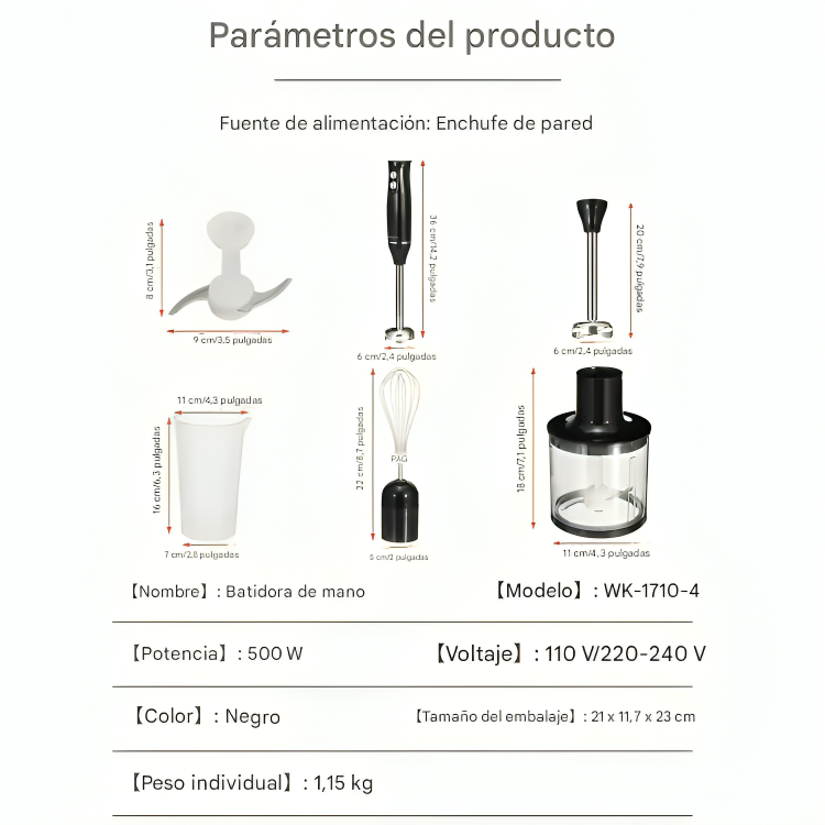 🥣 SOKANY – Procesador de Alimentos Multifuncional 4 en 1 (500W)