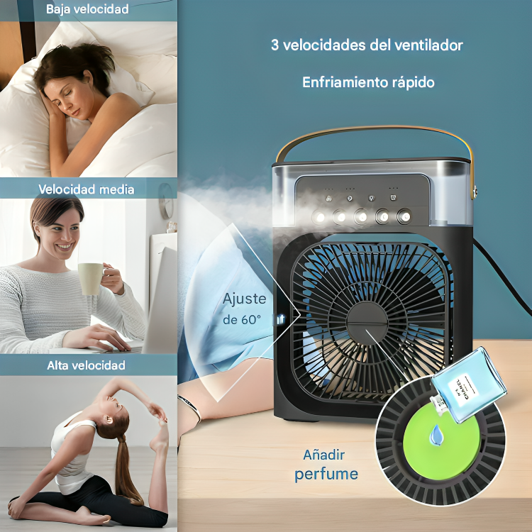 ❄️ NTMY – Enfriador de Aire Personal Portátil 4 en 1