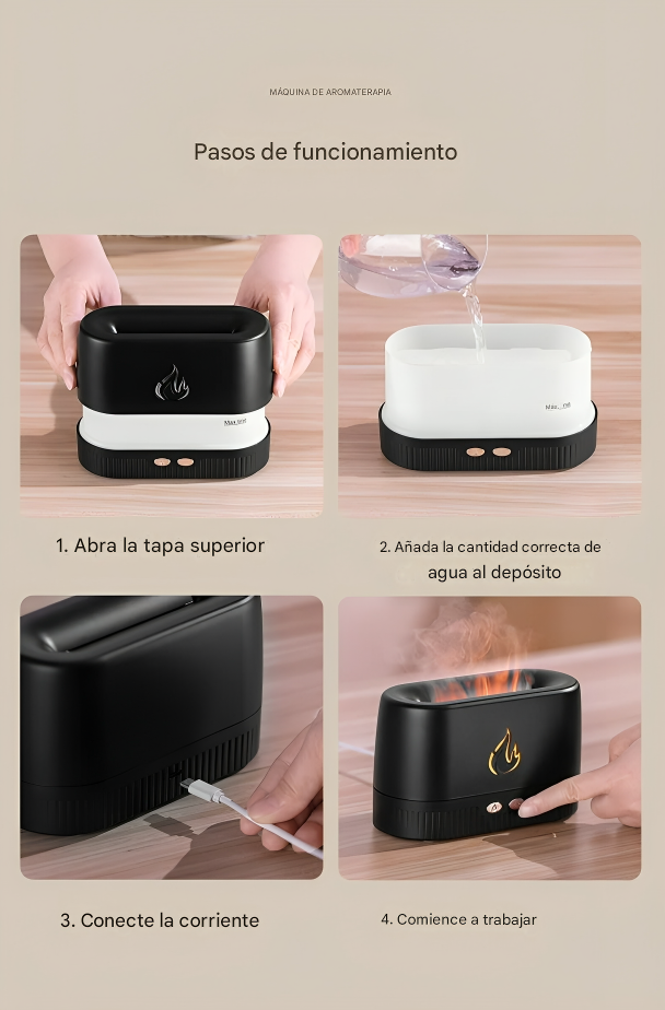 🔥 TriPro – Difusor de Llama Aromática y Humidificador 2 en 1