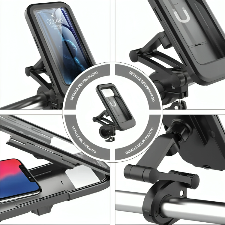 🚴♂️ Soporte Impermeable para Teléfono de Bicicleta Grand Navi – Rotación 360°, Antideslizante y Seguro