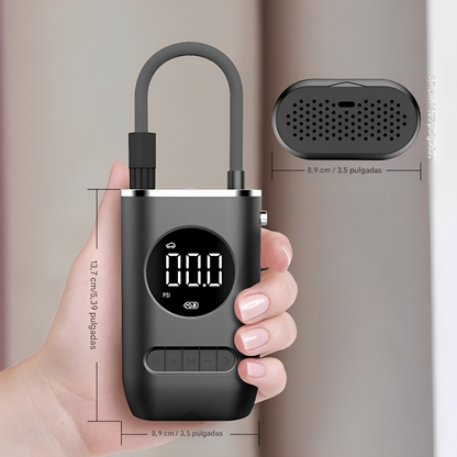 MINI COMPRESOR DE AIRE PORTÁTIL – INFLADO INTELIGENTE Y RÁPIDO EN CUALQUIER LUGAR