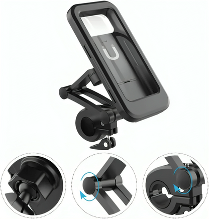 🚴‍♂️ Soporte Impermeable para Teléfono de Bicicleta Grand Navi – Rotación 360°, Antideslizante y Seguro