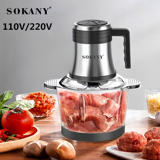 🥦 SOKANY Wonder SK-7026 – Procesador de Alimentos Profesional 800W (3L de Vidrio)