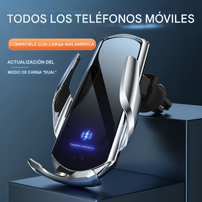 🚗 Cargador Inalámbrico Automotriz Q3 – Carga Rápida de 15 W con Sujeción Automática y Soporte Giratorio 360°