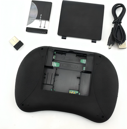 Mini Teclado Inalámbrico i8 2.4G con Touchpad – Retroiluminado RGB, Recargable y Portátil