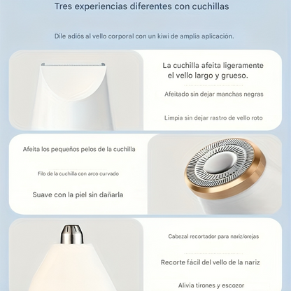 💖 Afeitadora Eléctrica 3 en 1 para Mujer – Recortadora Femenina Portátil