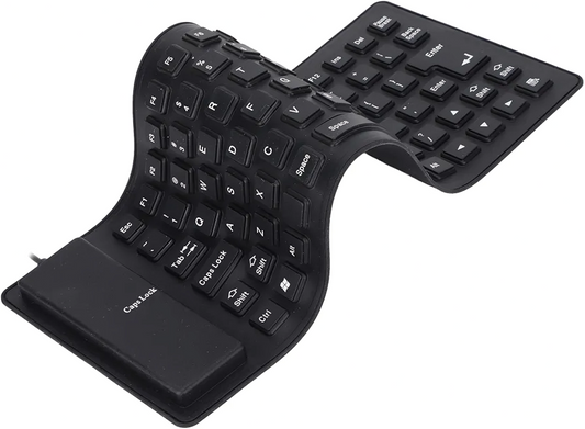 Teclado Plegable de Silicona FOSA – Suave, Silencioso y Portátil (85 Teclas, USB)