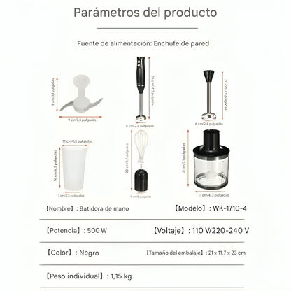 🥣 SOKANY – Procesador de Alimentos Multifuncional 4 en 1 (500W)